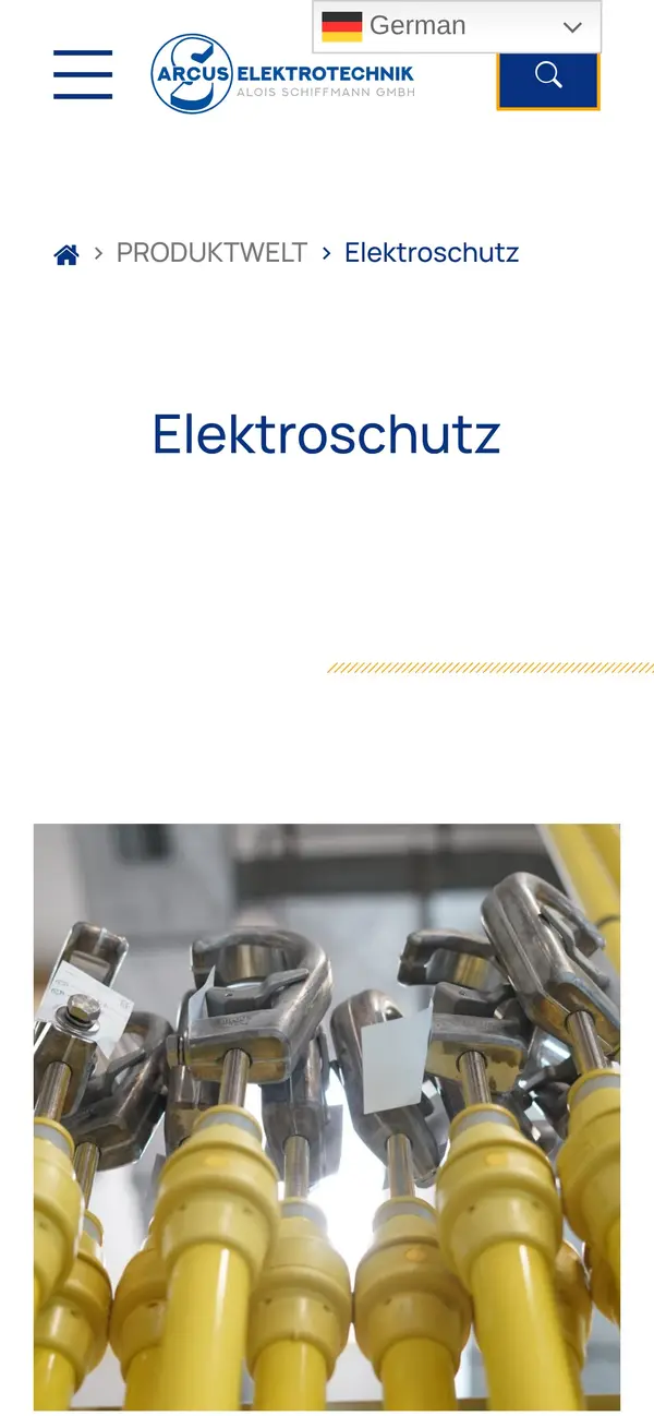 ARCUS – Produktwelt Elektroschutz auf dem Smartphone