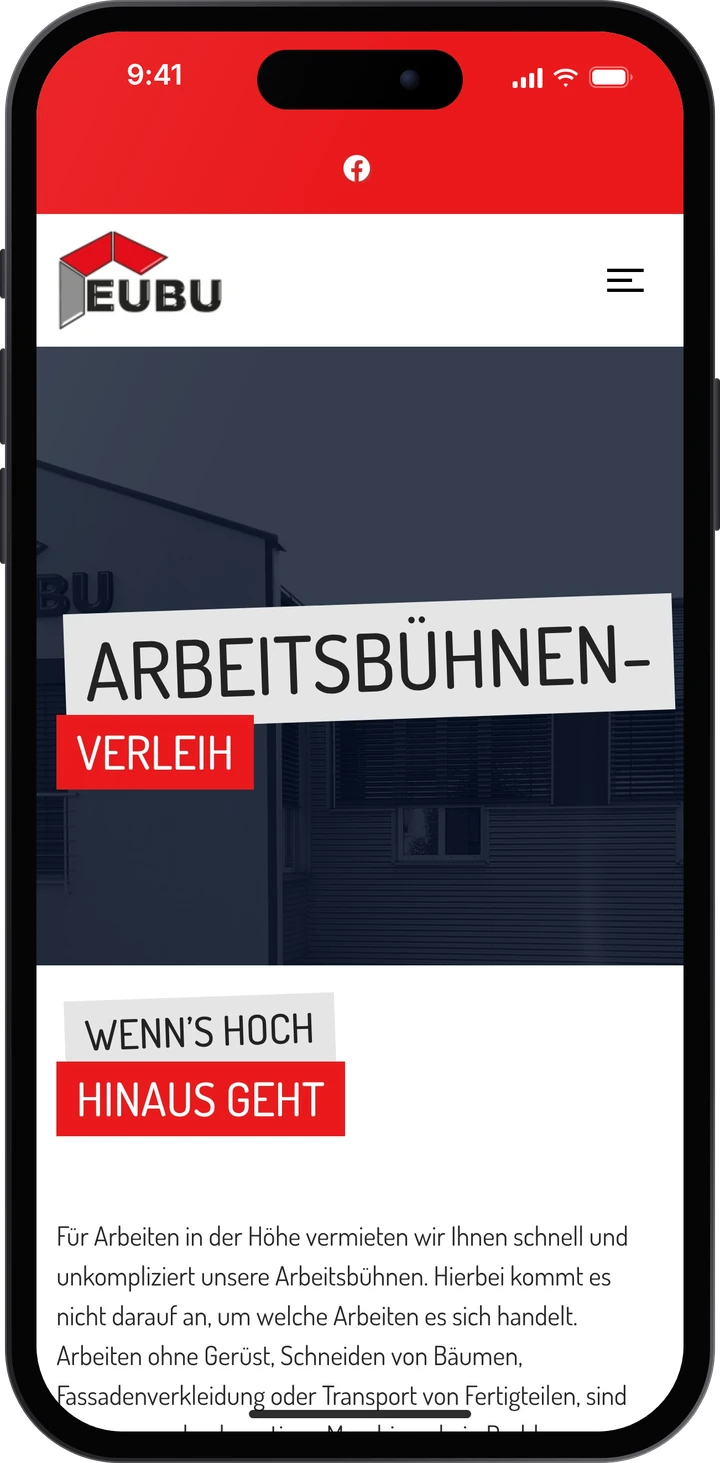 EUBU – Arbeitsbühnen-Verleih auf dem Smartphone