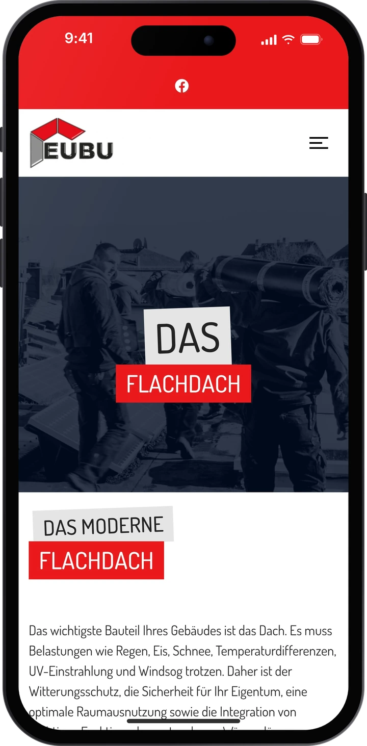 EUBU – Flachdach auf dem Smartphone