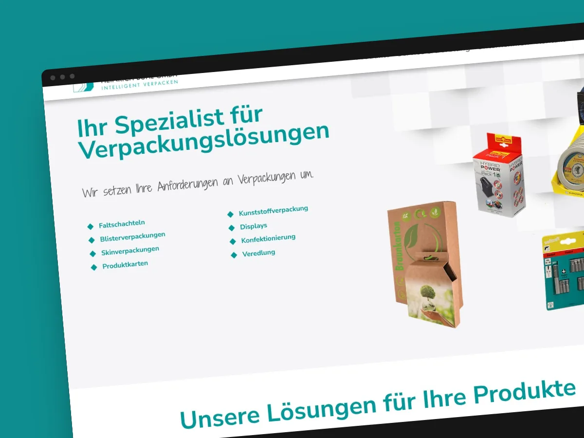 Referenzprojekt Heinrich Buhl aus Neunkirchen (Siegerland): Verpackungen aus Karton & Folie