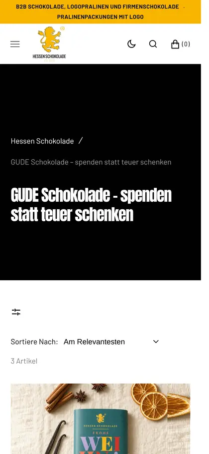 Hessen Schokolade – GUDE Schokolade auf dem Smartphone