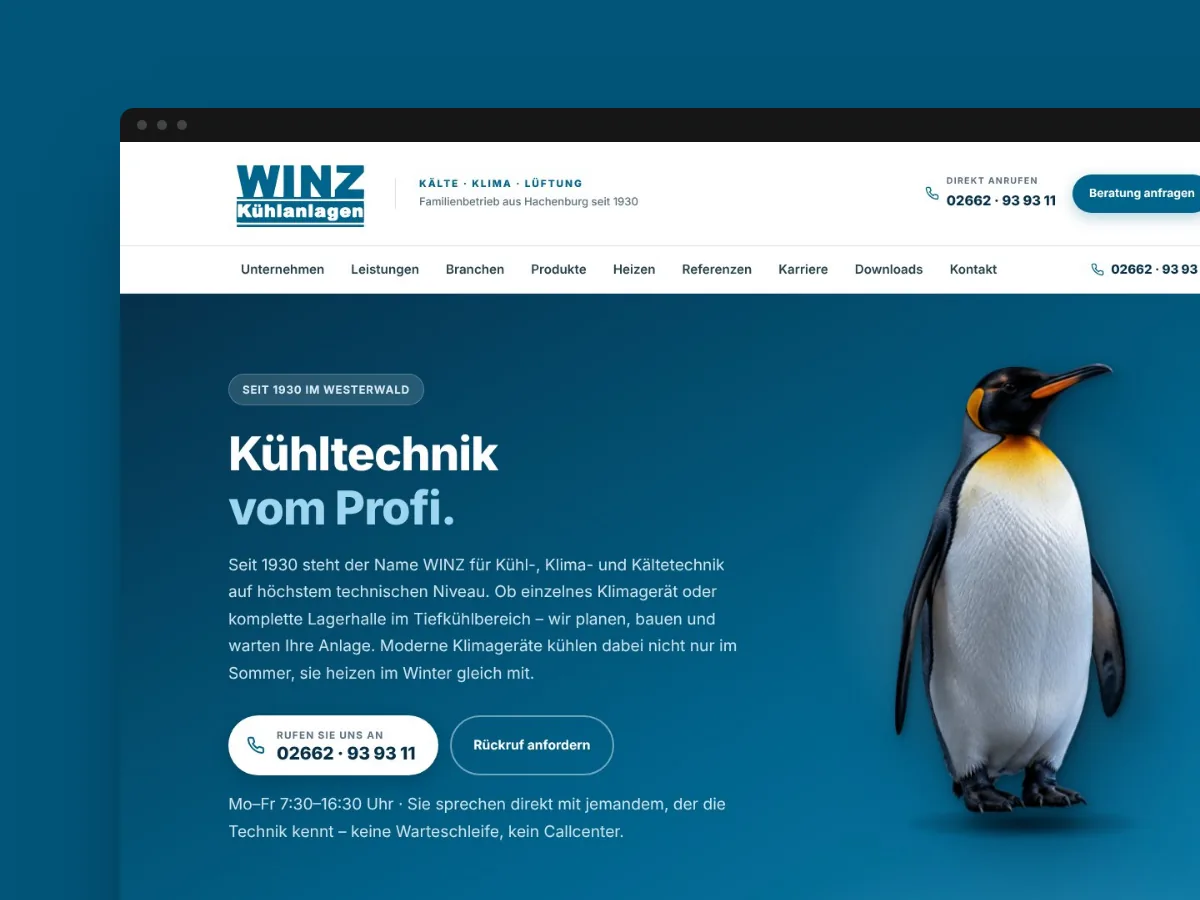 Referenzprojekt Kühlanlagen Winz aus Hachenburg: Kälte-, Klima- und Lüftungstechnik