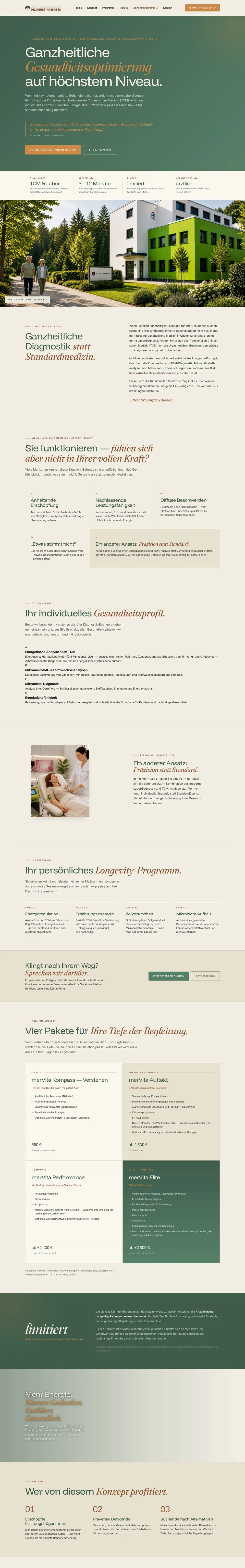 merVita – Longevity, ganze Seite