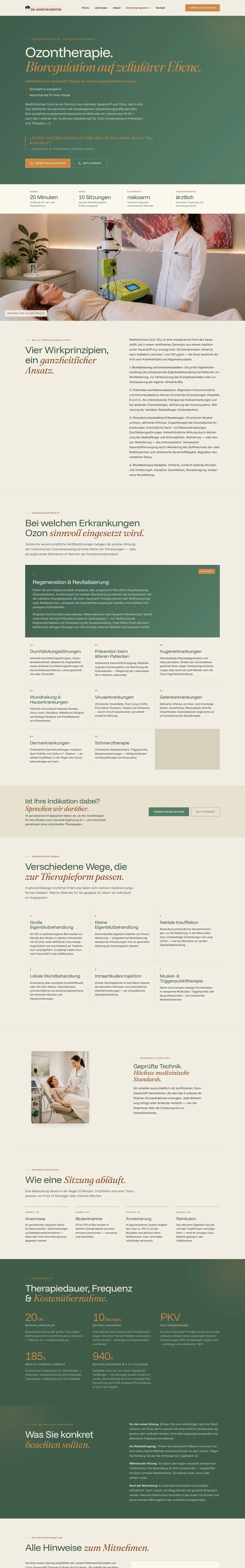 merVita – Ozontherapie, ganze Seite