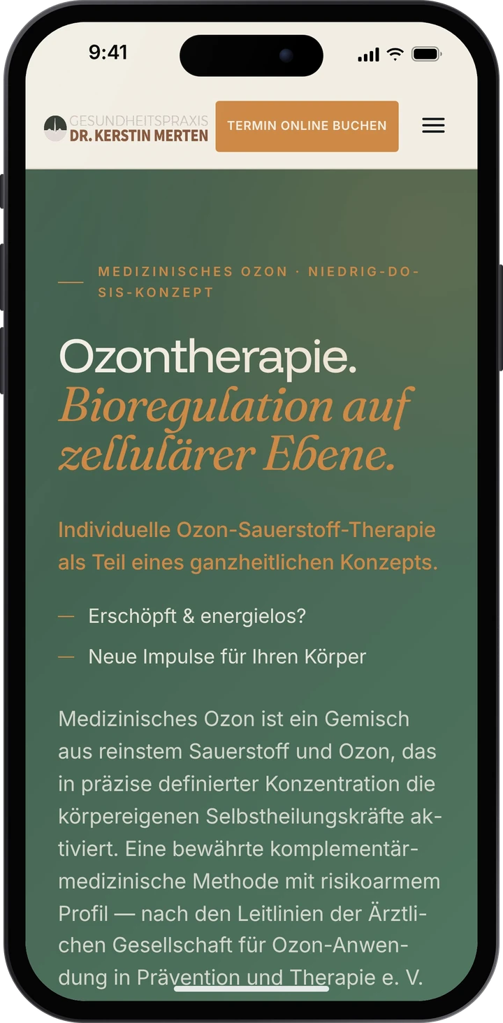 merVita – Ozontherapie auf dem Smartphone