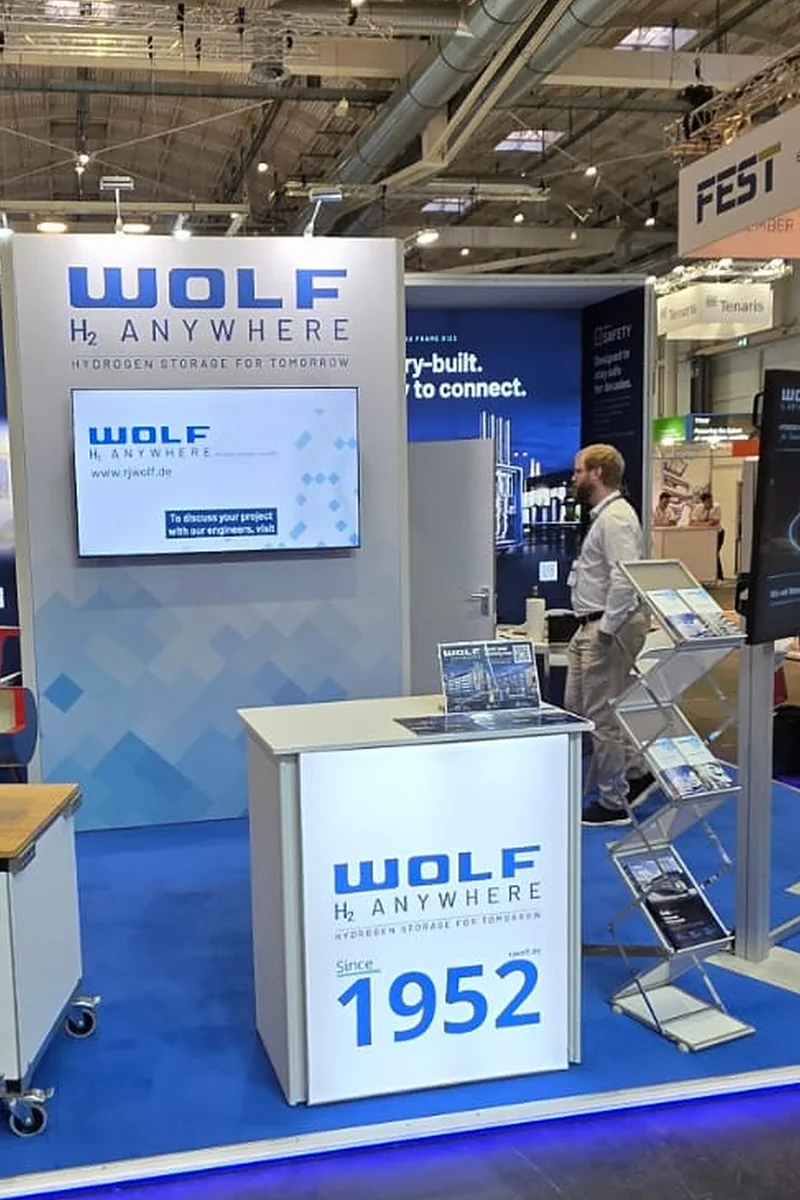 Referenz WOLF H₂ ANYWHERE: Messe, Marke, Touch-App & Microsite