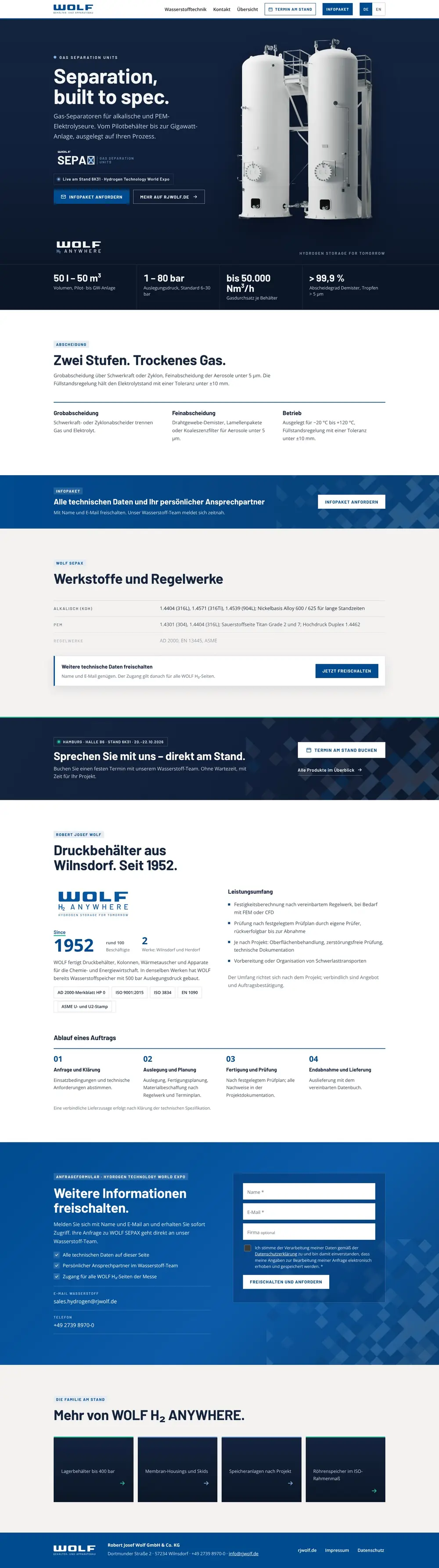 WOLF H₂ ANYWHERE – SEPAX, ganze Seite