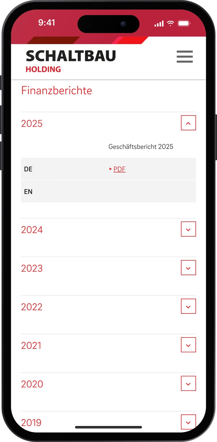 Schaltbau Holding – Finanzberichte auf dem Smartphone