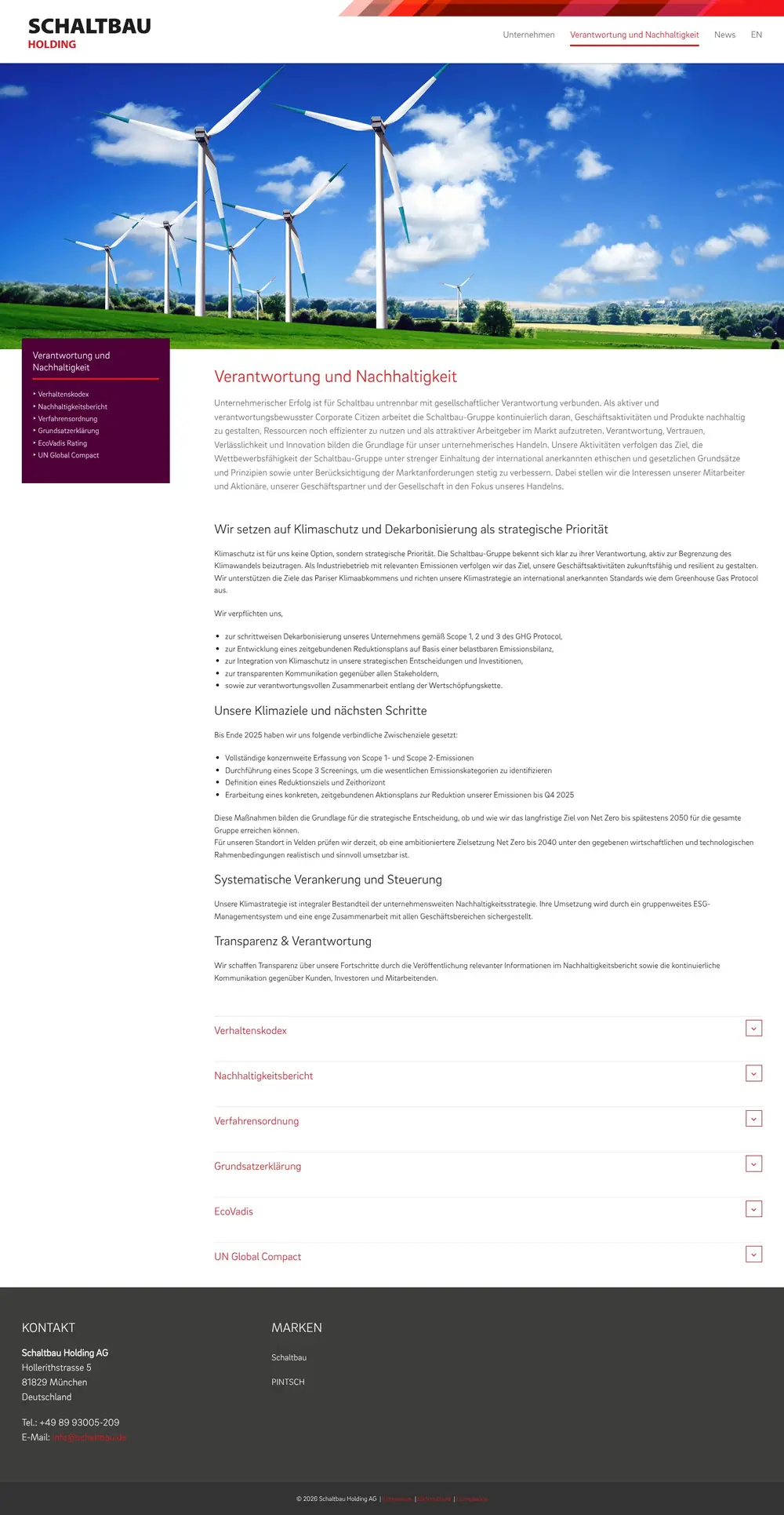 Schaltbau Holding – Verantwortung, ganze Seite