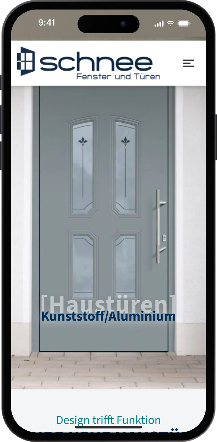 Schnee – Haustüren auf dem Smartphone