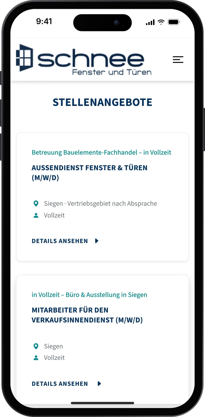 Schnee – Karriere auf dem Smartphone