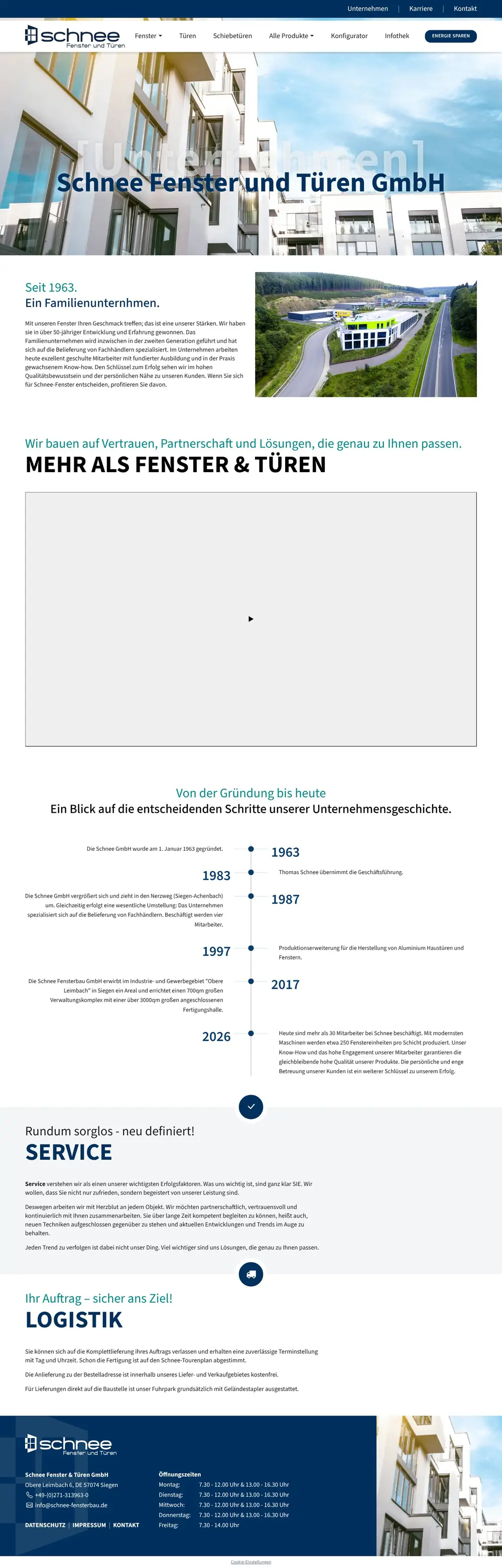 Schnee – Unternehmen, ganze Seite