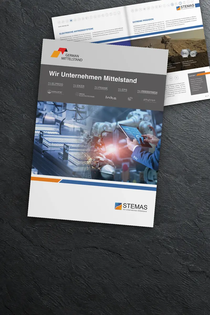 Referenz Stemas AG: Holding-Website, Beteiligungen & Imagefolder