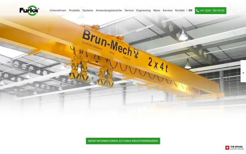 Screenshot der Website Furka (furka-antriebstechnik.de): Startseite