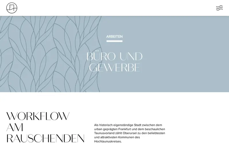Screenshot der Website Neumühle (neumuehle-oberursel.de): Büro und Gewerbe