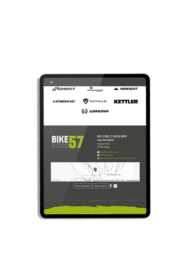 BIKEStore57 – Designbeispiel aus dem Projekt der Agentur hype.media