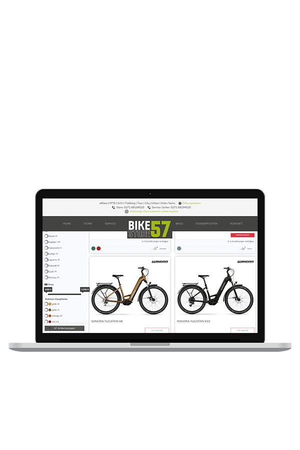 BIKEStore57 – Gestaltungsdetail – Projekt der Werbeagentur Butzbach (hype.media)