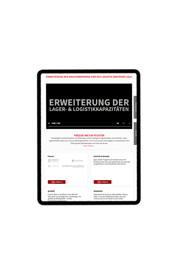 FISCHER STAHL – Gestaltungsdetail – Projekt der Werbeagentur Butzbach (hype.media)