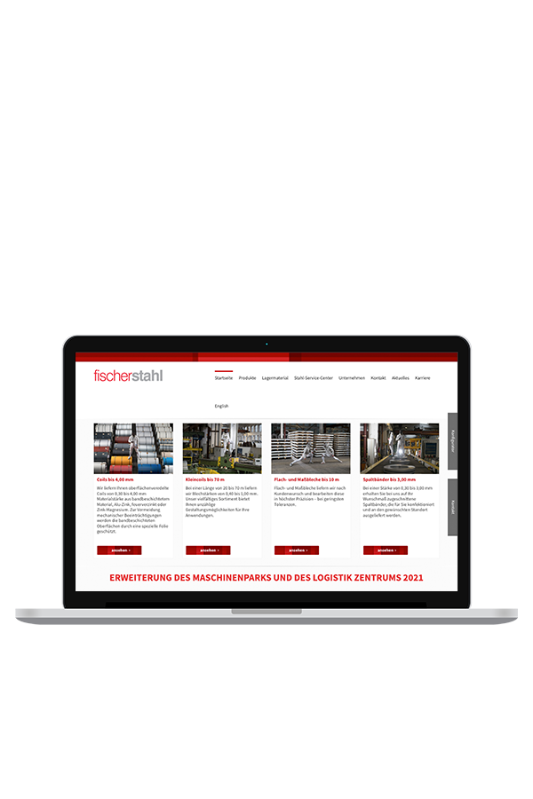 FISCHER STAHL – Projekteinblick der Digitalagentur hype.media