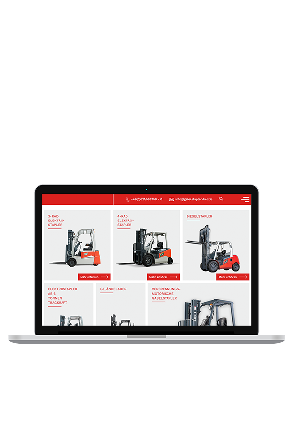 HELI Gabelstapler – Gestaltungsdetail – Projekt der Werbeagentur Butzbach (hype.media)