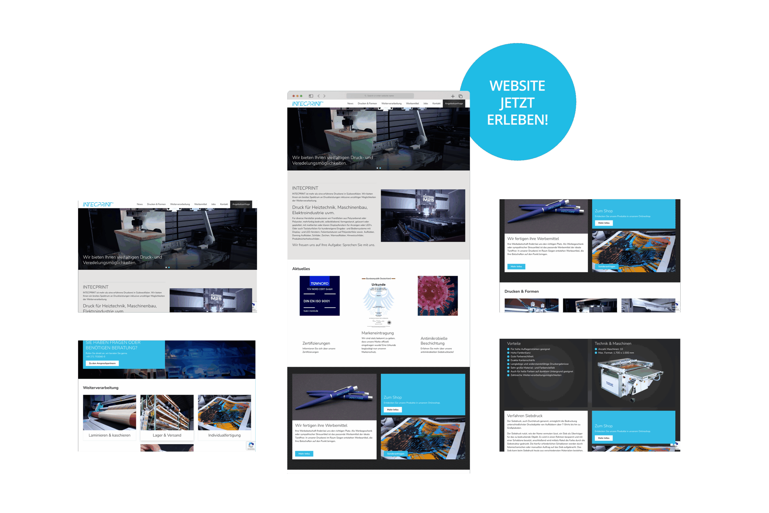 INTECPRINT – Webdesign Siegen: Website & Screendesign von der Digitalagentur hype.media