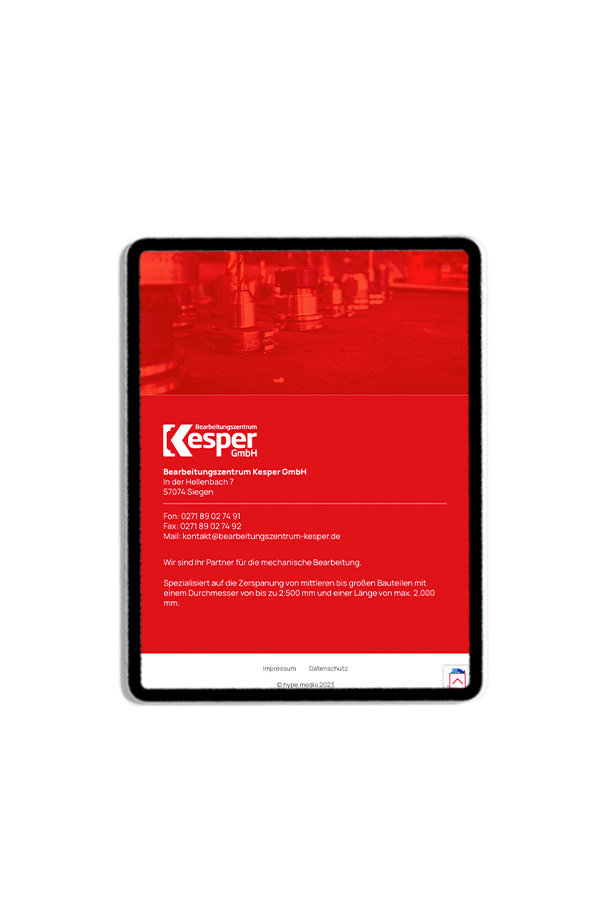 Kesper – Gestaltungsdetail – Projekt der Werbeagentur Butzbach (hype.media)