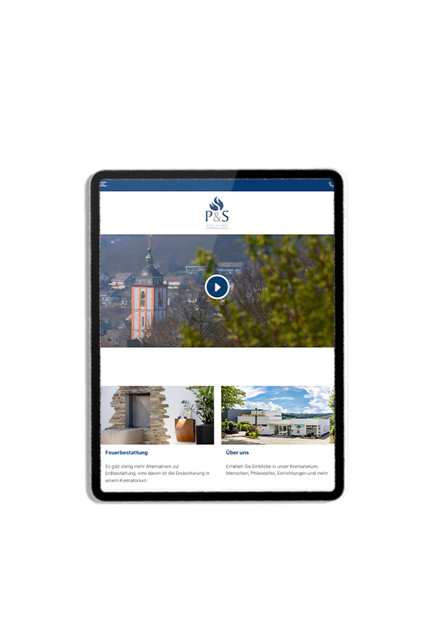Krematorium – Designbeispiel aus dem Projekt der Agentur hype.media