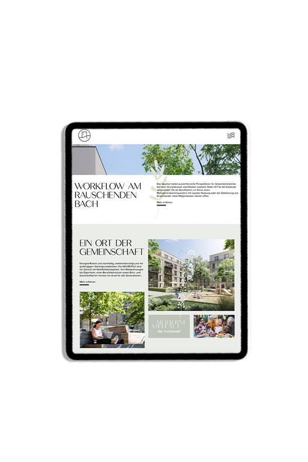 Neumühle – Designbeispiel aus dem Projekt der Agentur hype.media