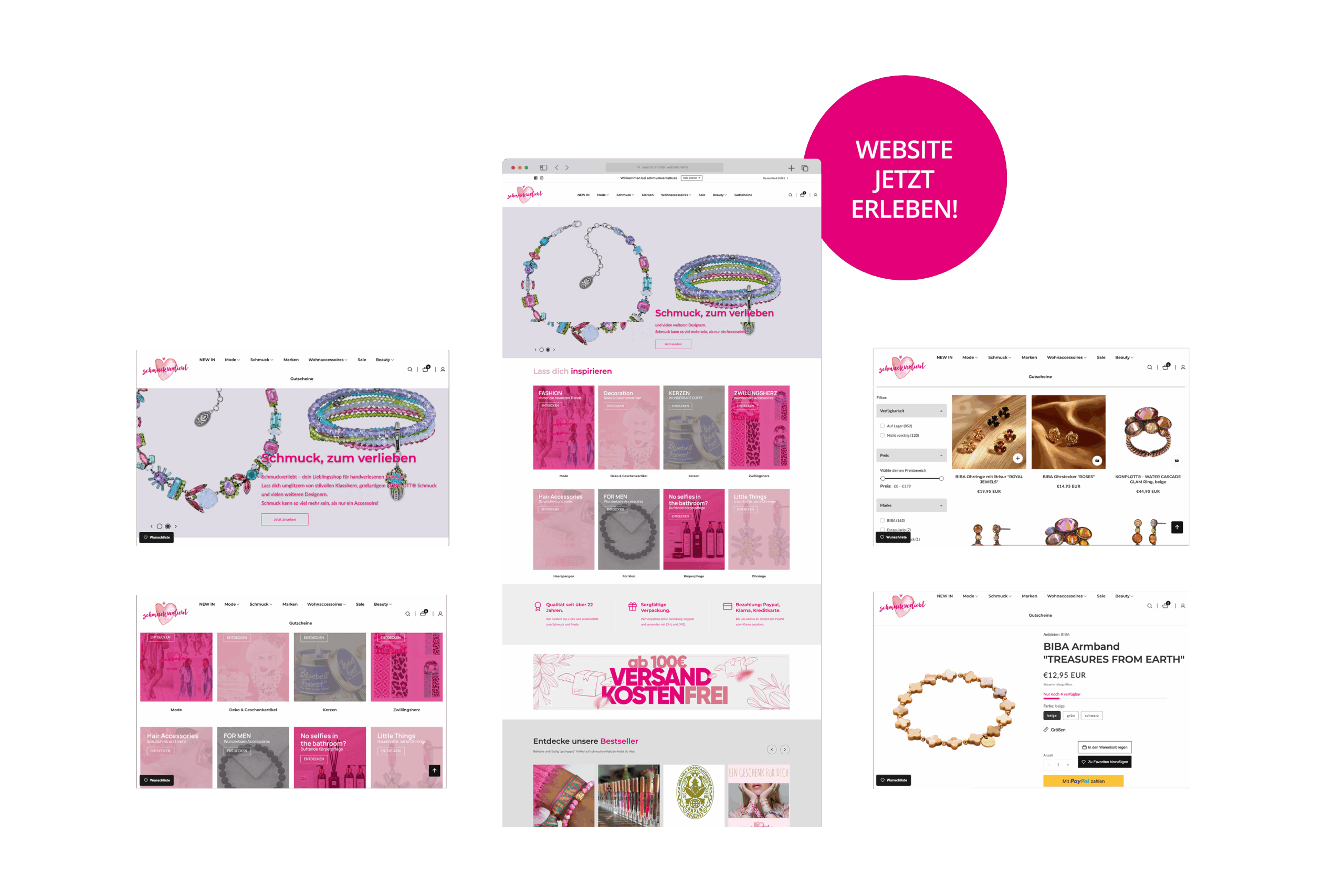 Schmuckverliebt &ndash; Webdesign Siegen: Website & Screendesign von der Digitalagentur hype.media